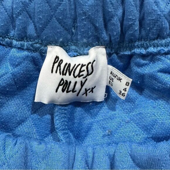 Princess Polly Arabella Blue Quilted Sweatpants Women’s 4 - Picture 3 of 4